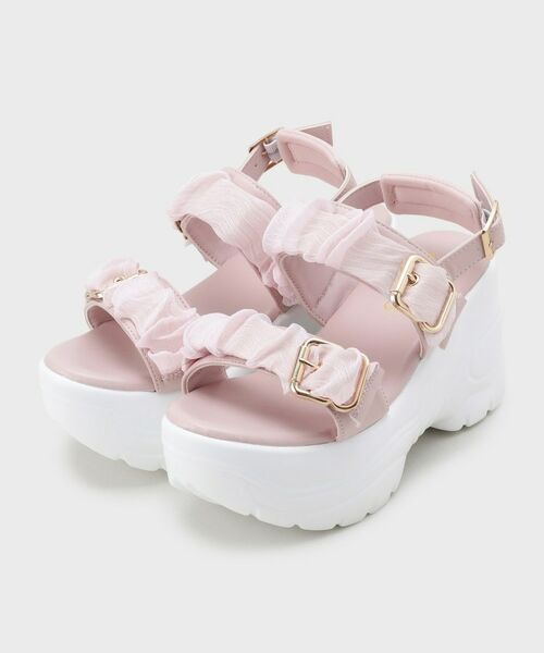 ESPERANZA / エスペランサ サンダル | 厚底シアーギャザーベルトサンダル | 詳細16