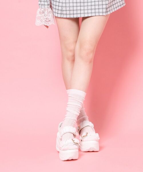 ESPERANZA / エスペランサ サンダル | 厚底シアーギャザーベルトサンダル | 詳細2