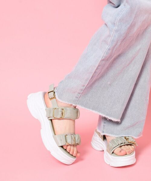 ESPERANZA / エスペランサ サンダル | サテンギャザーベルトサンダル | 詳細4