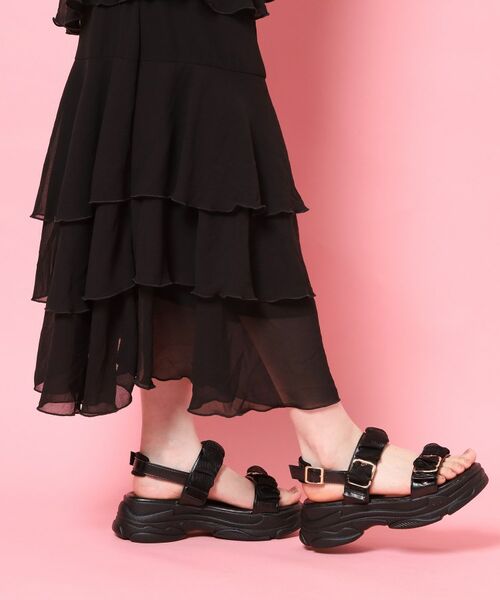 ESPERANZA / エスペランサ サンダル | サテンギャザーベルトサンダル | 詳細8