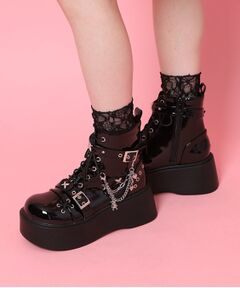 ESPERANZA / エスペランサ ブーツ（ショート丈） | 厚底レースアップ地雷系闇病みかわブーツ