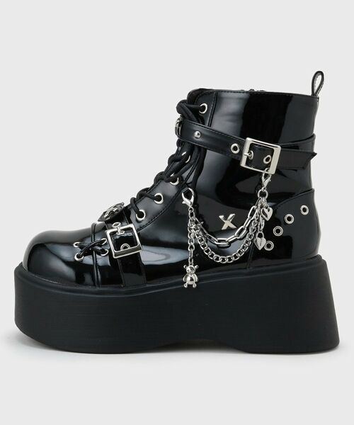 ESPERANZA / エスペランサ ブーツ（ショート丈） | 厚底レースアップ地雷系闇病みかわブーツ | 詳細15