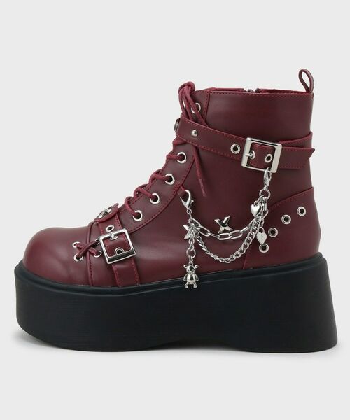 ESPERANZA / エスペランサ ブーツ（ショート丈） | 厚底レースアップ地雷系闇病みかわブーツ | 詳細16