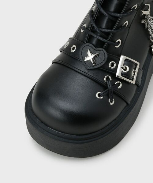 ESPERANZA / エスペランサ ブーツ（ショート丈） | 厚底レースアップ地雷系闇病みかわブーツ | 詳細21