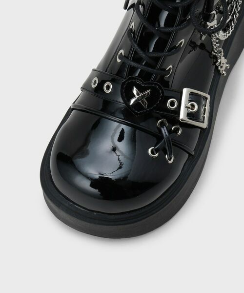 ESPERANZA / エスペランサ ブーツ（ショート丈） | 厚底レースアップ地雷系闇病みかわブーツ | 詳細23