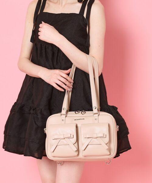 ESPERANZA / エスペランサ トートバッグ | アウトポケットリボン3WAYバッグ（ピンク(072)）