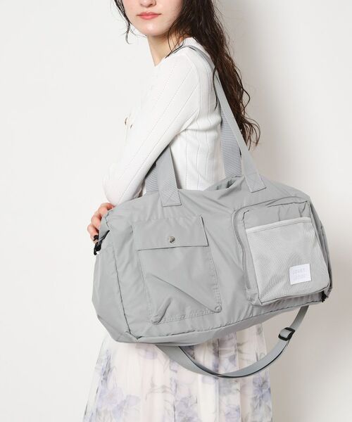 ESPERANZA / エスペランサ ボストンバッグ | 【キャリーオンベルト付き】ポケッタブルボストンバッグ（グレー(012)）