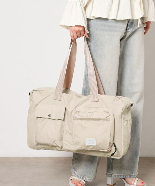 ESPERANZA / エスペランサ ボストンバッグ | 【キャリーオンベルト付き】ポケッタブルボストンバッグ（ベージュ(052)）