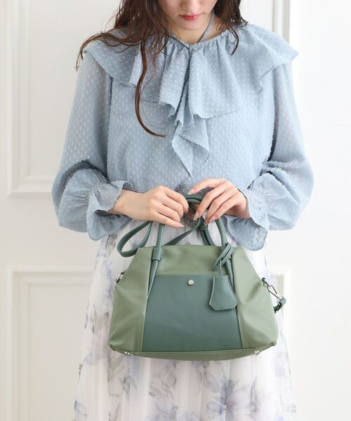 ESPERANZA / エスペランサ ボストンバッグ | ショルダー付ナイロンボストン(グリーン(322))