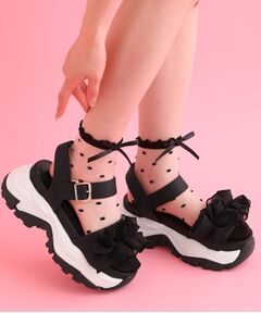 ESPERANZA / エスペランサ サンダル | 厚底シアーフリルサンダル