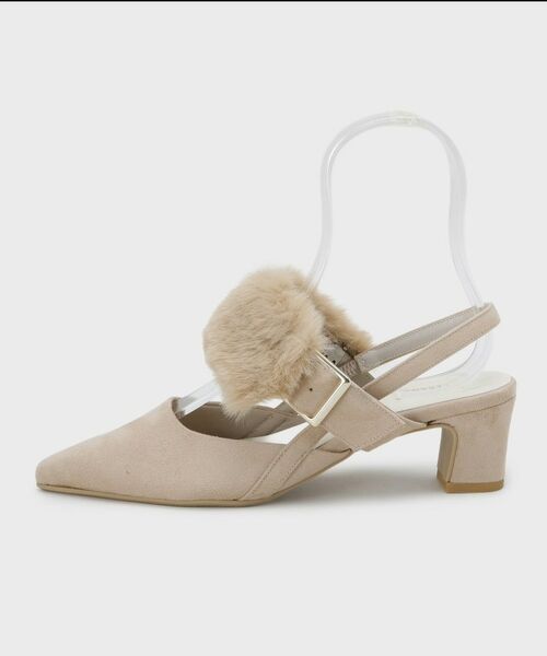 ESPERANZA / エスペランサ パンプス | ファー付き2WAYスリングバックミュールパンプス | 詳細14