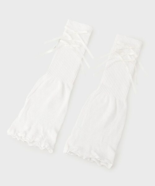ESPERANZA / エスペランサ 服飾雑貨 | リボン付バレエコアレッグカバー（ホワイト(301)）