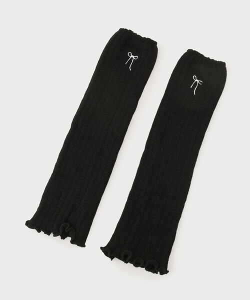ESPERANZA / エスペランサ 服飾雑貨 | バレエコアリボン柄レッグカバー（ブラック(319)）