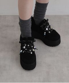 ESPERANZA / エスペランサ スニーカー | ビーズ付き厚底ムートン調スニーカー
