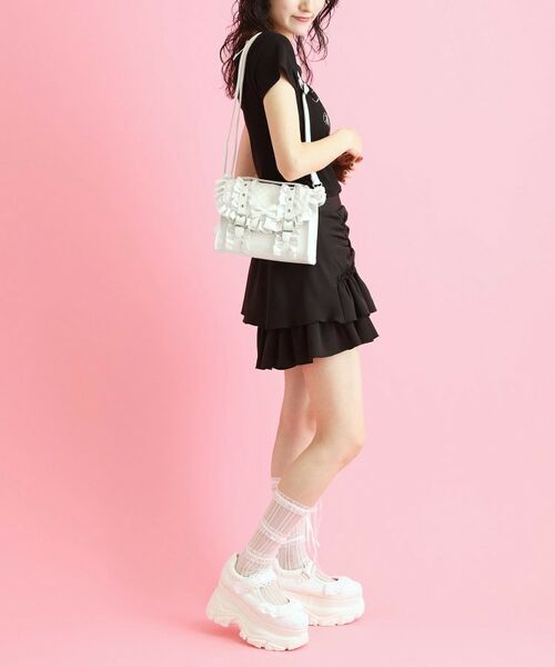 ESPERANZA / エスペランサ ショルダーバッグ | フリルフロントベルトショルダーバッグ | 詳細3