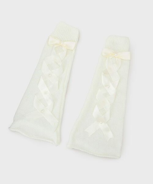 ESPERANZA / エスペランサ 服飾雑貨 | サテンリボンクロスレッグカバー（ホワイト(301)）