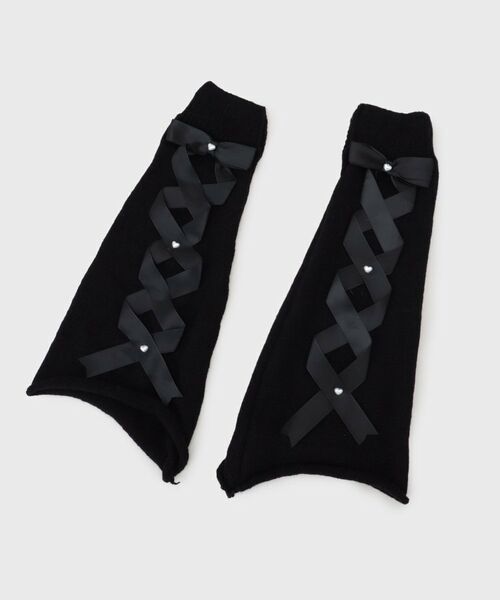 ESPERANZA / エスペランサ 服飾雑貨 | サテンリボンクロスレッグカバー（ブラック(319)）