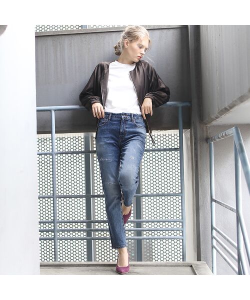 Indimark クロップドダメージデニム デニムパンツ Euclaid エウクレイド ファッション通販 タカシマヤファッションスクエア