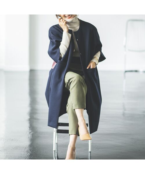 Aya Euclaid バイカラーコクーンコート その他アウター Euclaid エウクレイド ファッション通販 タカシマヤファッションスクエア