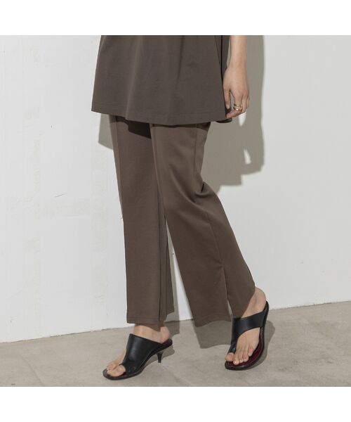 EUCLAID/エウクレイド 裾スリットフレアパンツ ブラウン 40 EUCLAID/エウクレイド 裾スリットフレアパンツ ブラウン 40