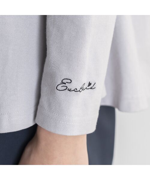 EUCLAID / エウクレイド カットソー | 【her EUCLAID】ロゴ刺繍フレアロンＴ | 詳細11