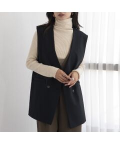 EUCLAID / エウクレイド ベスト | ダブルボタンノーカラージレ