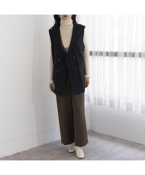 EUCLAID / エウクレイド ベスト | ダブルボタンノーカラージレ | 詳細13