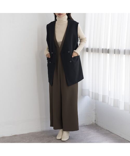 EUCLAID / エウクレイド ベスト | ダブルボタンノーカラージレ | 詳細14