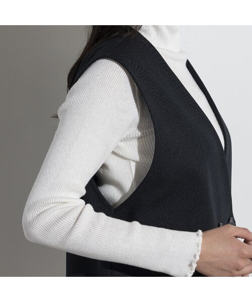 EUCLAID / エウクレイド ベスト | ダブルボタンノーカラージレ | 詳細16