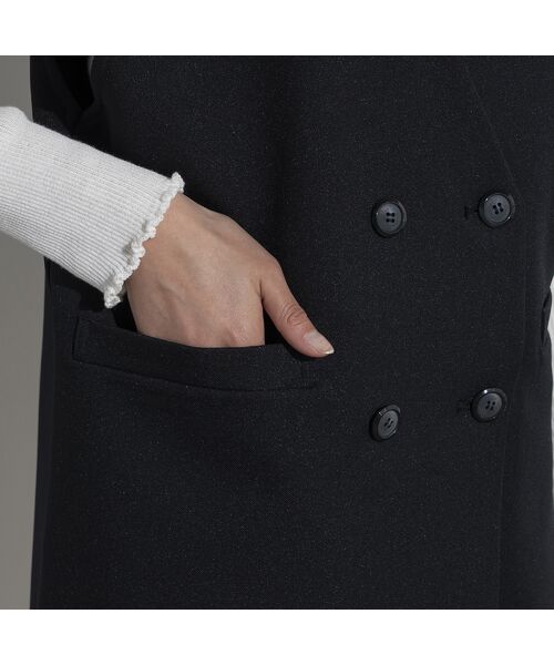 EUCLAID / エウクレイド ベスト | ダブルボタンノーカラージレ | 詳細17