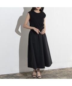 EUCLAID / エウクレイド ミニ丈・ひざ丈ワンピース | ドッキングノースリーブワンピース