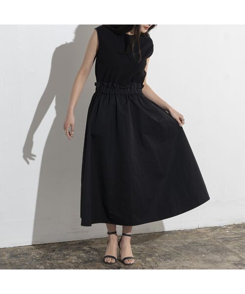 EUCLAID / エウクレイド ミニ丈・ひざ丈ワンピース | ドッキングノースリーブワンピース | 詳細13