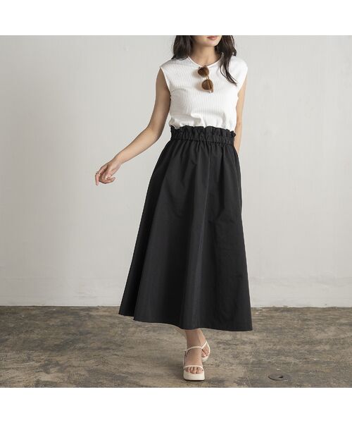 EUCLAID / エウクレイド ミニ丈・ひざ丈ワンピース | ドッキングノースリーブワンピース | 詳細4