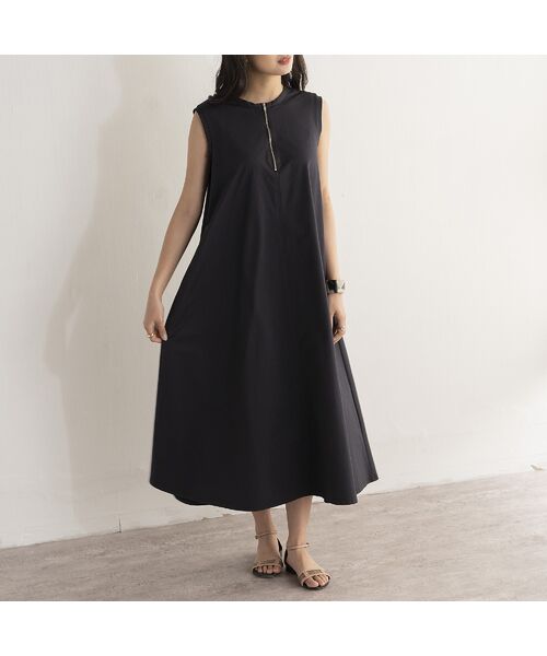 EUCLAID / エウクレイド ミニ丈・ひざ丈ワンピース | ハーフジップ撥水ワンピース | 詳細2