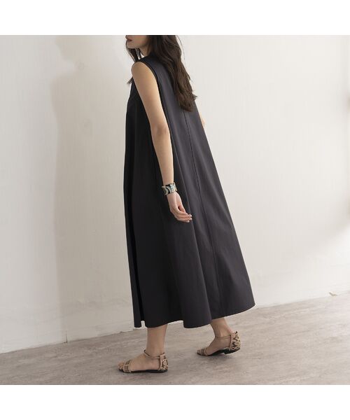 EUCLAID / エウクレイド ミニ丈・ひざ丈ワンピース | ハーフジップ撥水ワンピース | 詳細3