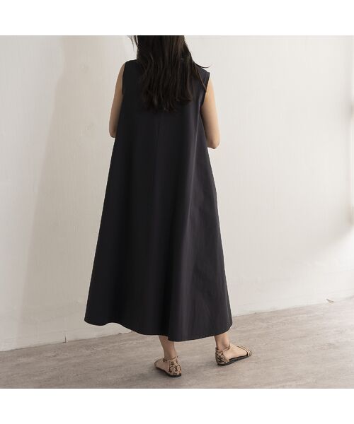 EUCLAID / エウクレイド ミニ丈・ひざ丈ワンピース | ハーフジップ撥水ワンピース | 詳細4