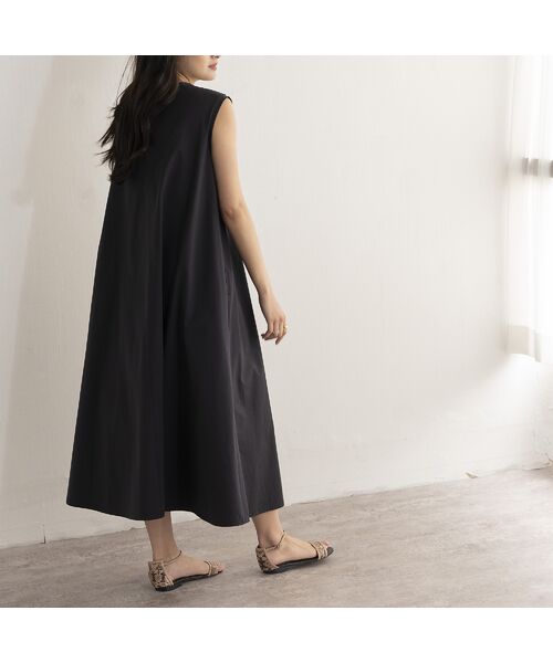 EUCLAID / エウクレイド ミニ丈・ひざ丈ワンピース | ハーフジップ撥水ワンピース | 詳細5