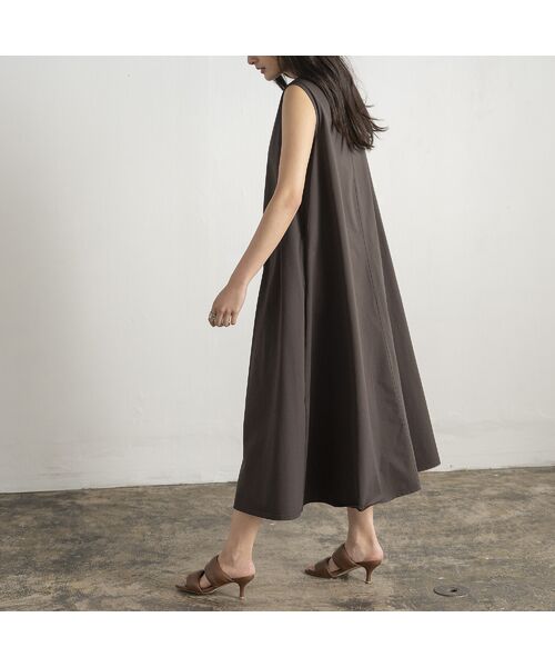 EUCLAID / エウクレイド ミニ丈・ひざ丈ワンピース | ハーフジップ撥水ワンピース | 詳細8