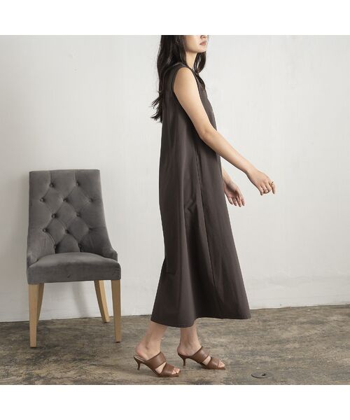 EUCLAID / エウクレイド ミニ丈・ひざ丈ワンピース | ハーフジップ撥水ワンピース | 詳細9