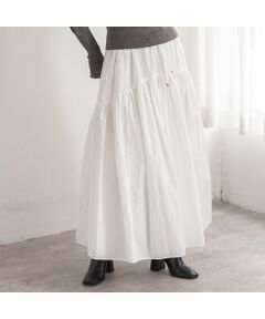 EUCLAID / エウクレイド ミニ・ひざ丈スカート | 撥水タフタギャザースカート