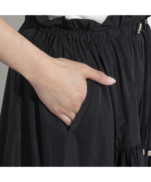 EUCLAID / エウクレイド ミニ・ひざ丈スカート | 撥水タフタギャザースカート | 詳細12