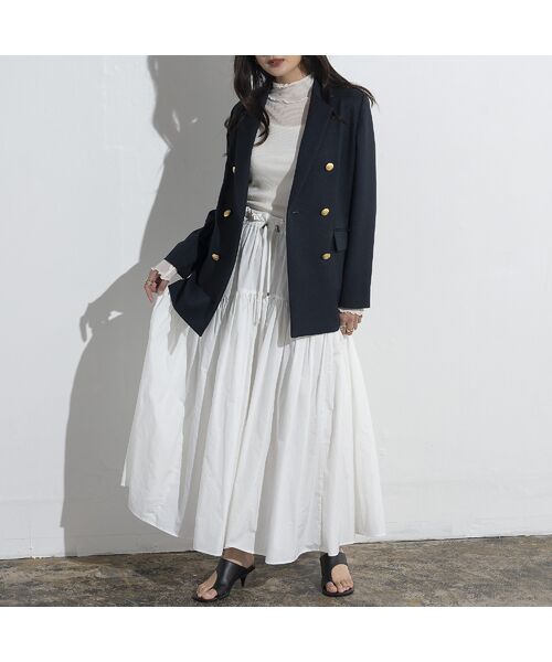 EUCLAID / エウクレイド ミニ・ひざ丈スカート | 撥水タフタギャザースカート | 詳細18