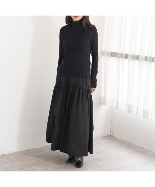 EUCLAID / エウクレイド ミニ・ひざ丈スカート | 撥水タフタギャザースカート | 詳細9