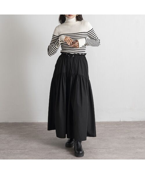 EUCLAID / エウクレイド ミニ・ひざ丈スカート | 【追加生産】【VERY掲載】撥水タフタボリュームスカート | 詳細10