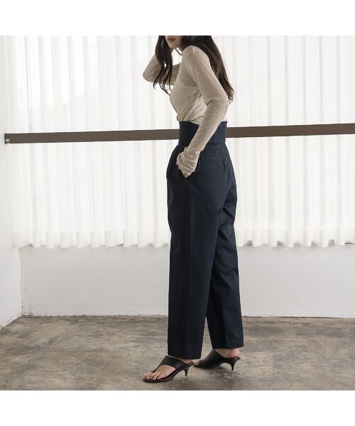 EUCLAID / エウクレイド その他パンツ | ハイウエスト撥水タックパンツ | 詳細13