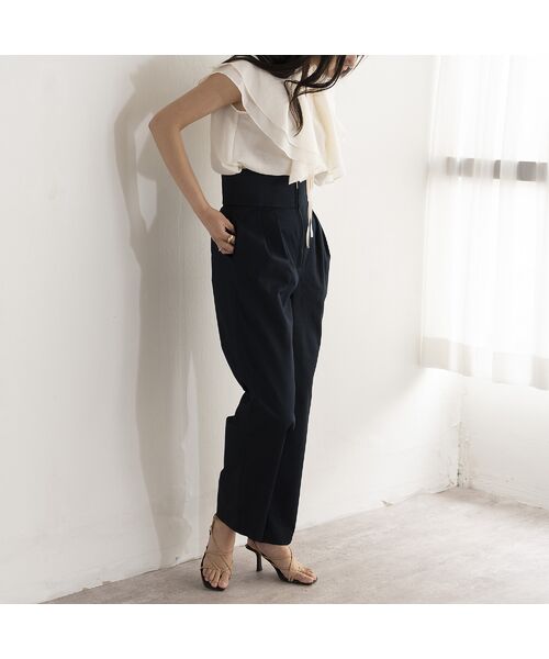 EUCLAID / エウクレイド その他パンツ | ハイウエスト撥水タックパンツ | 詳細16