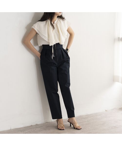 EUCLAID / エウクレイド その他パンツ | ハイウエスト撥水タックパンツ | 詳細17