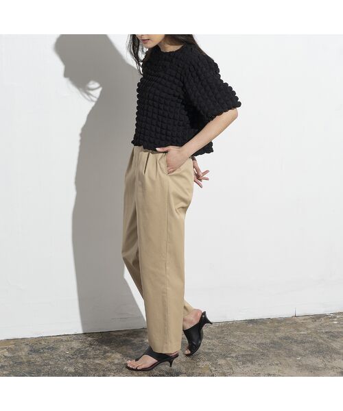 EUCLAID / エウクレイド その他パンツ | ハイウエスト撥水タックパンツ | 詳細6