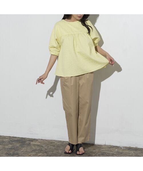 EUCLAID / エウクレイド その他パンツ | ハイウエスト撥水タックパンツ | 詳細7