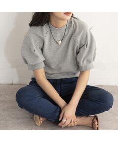 EUCLAID / エウクレイド カットソー | タックスリーブスウェットＴシャツ